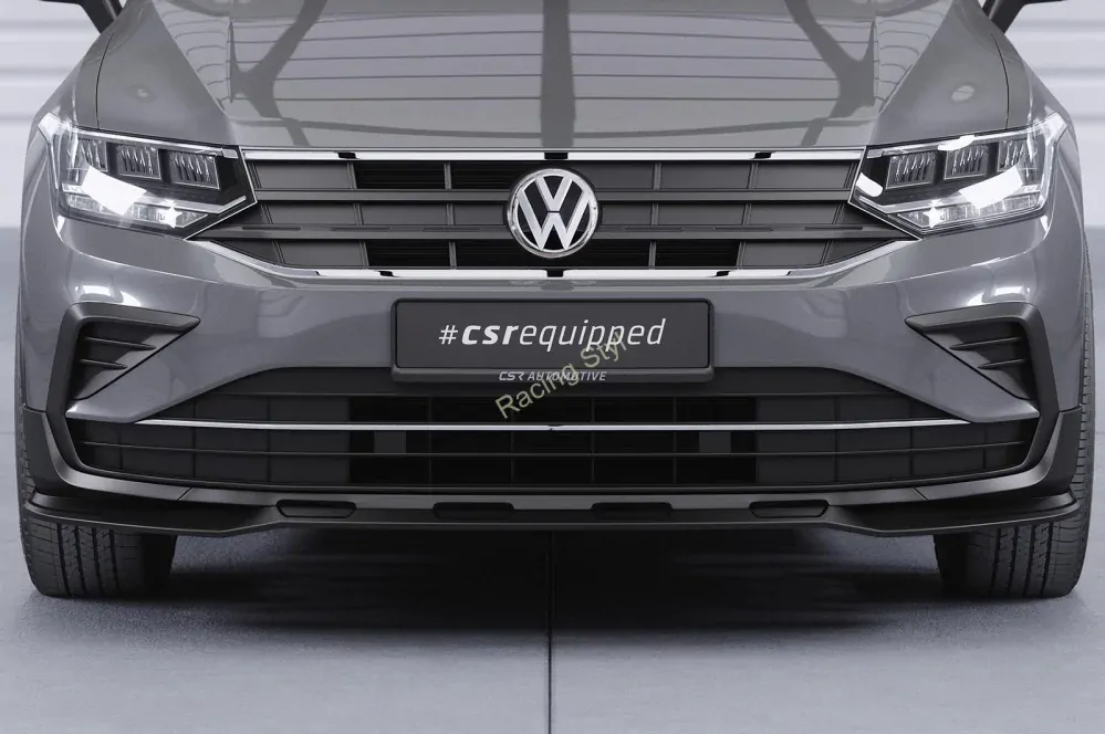 VW Tiguan 2 Facelift přední spoiler lipa Glossy Black CSR Lesk