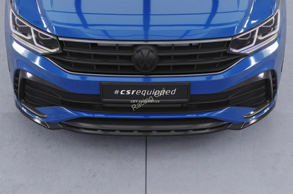 VW Tiguan 2 Facelift R-Line přední spoiler lip Glossy Black CSR Lesk