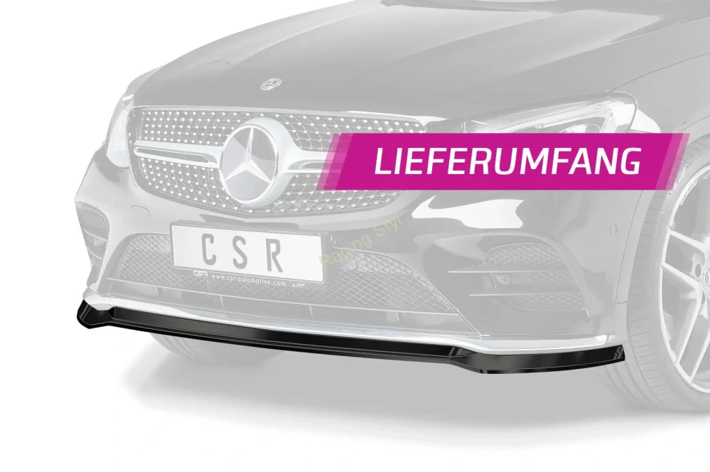 Mercedes Benz GLC (X253/C253) AMG-Line přední spoiler lipa Glossy Black CSR Lesk.
