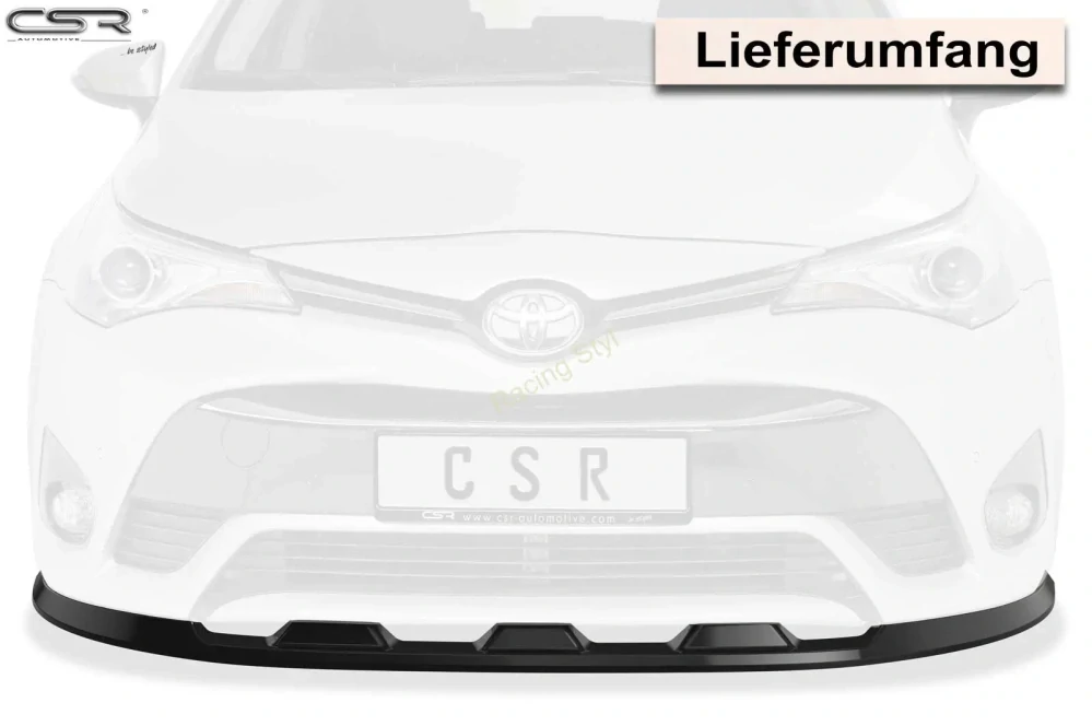 Toyota Avensis (T27) přední spoiler lip Glossy Black CSR Lesk