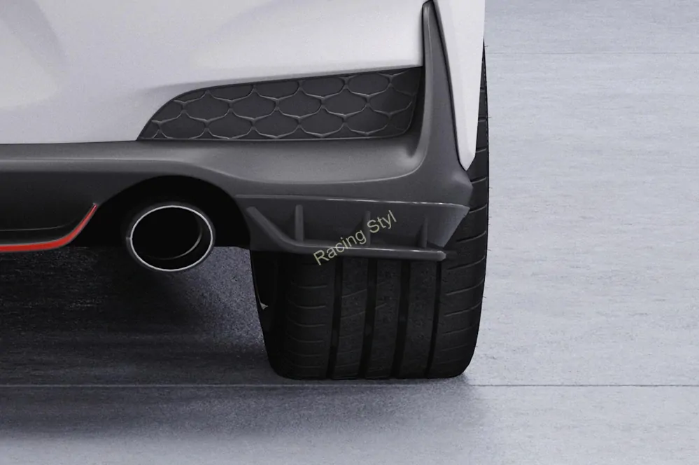 Hyundai I30 (PD) N boční spoilery na zadní nárazník Glossy Black CSR Lesk.