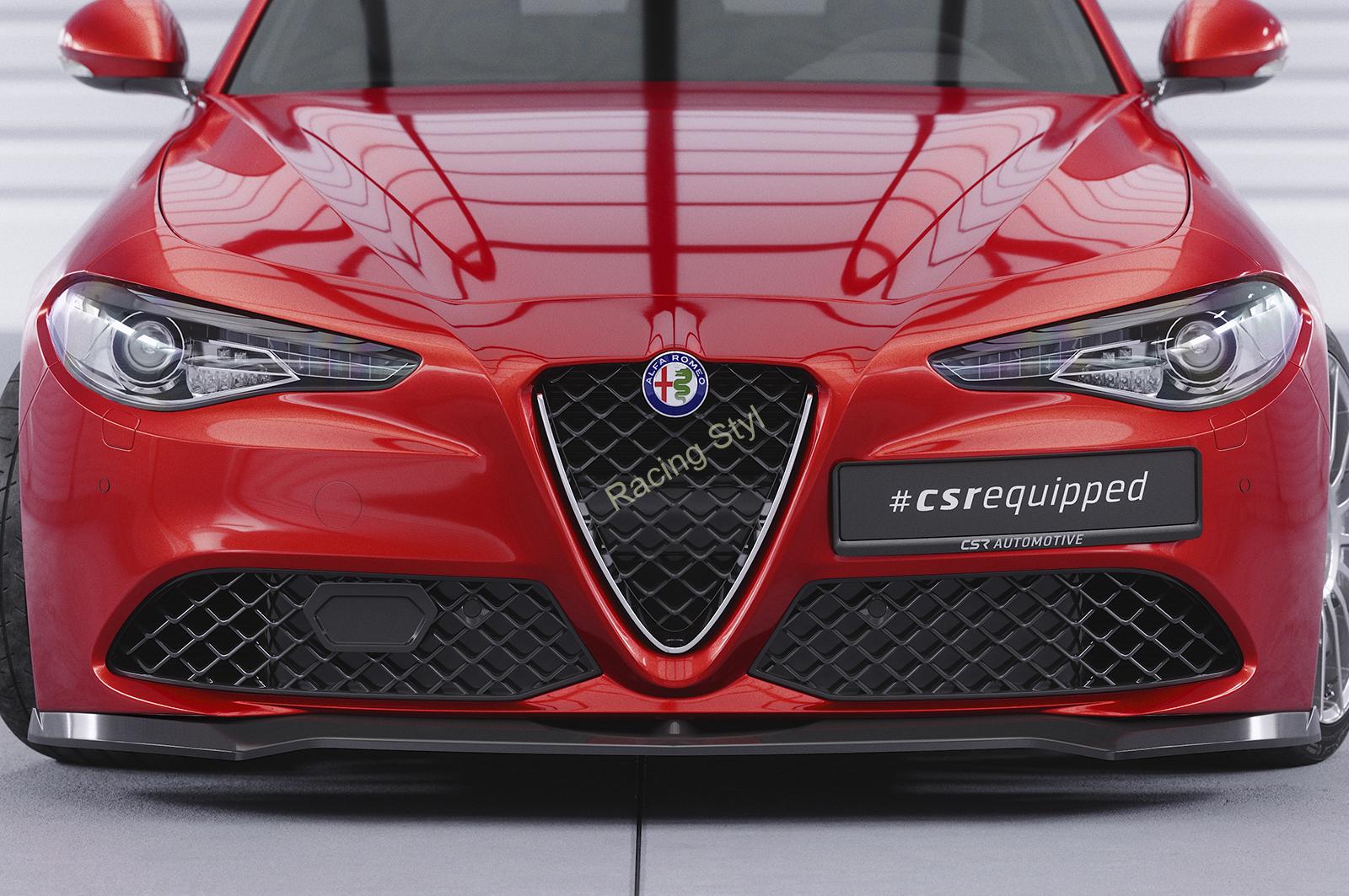 Alfa Romeo Giulia 952 Veloce přední spoiler lip Glossy Black CSR Lesk