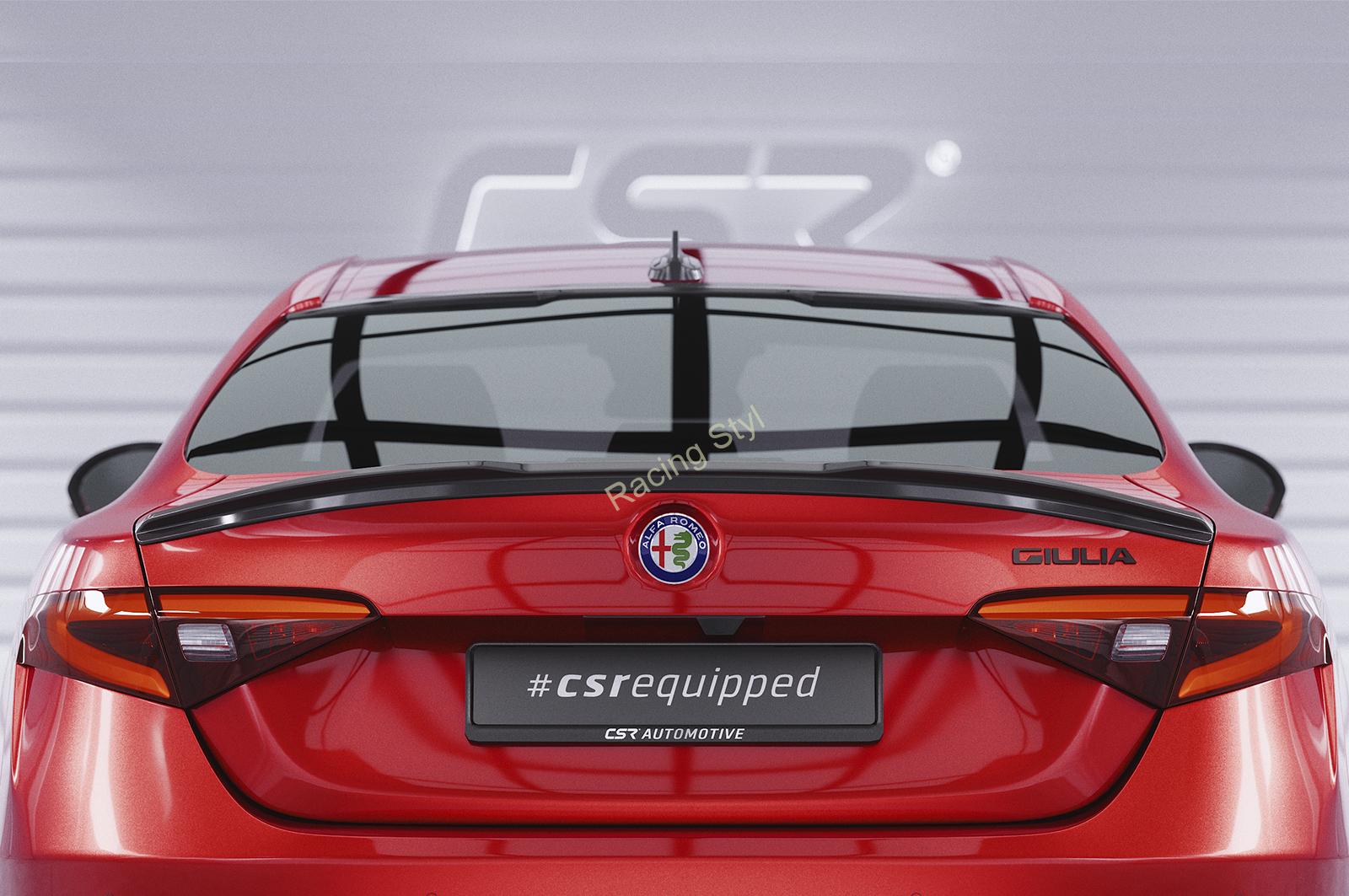 Alfa Romeo Giulia (Typ 952) spoiler na víko kufru Glossy Black CSR Lesk.