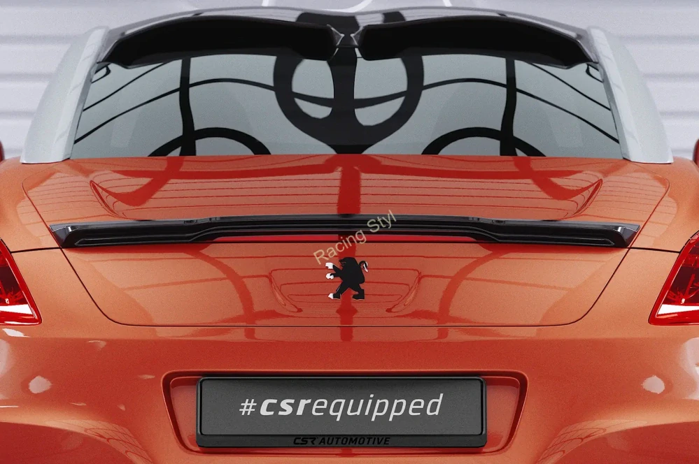 Peugeot RCZ spoiler na zadní výsuvné křídlo Glossy Black CSR Lesk.