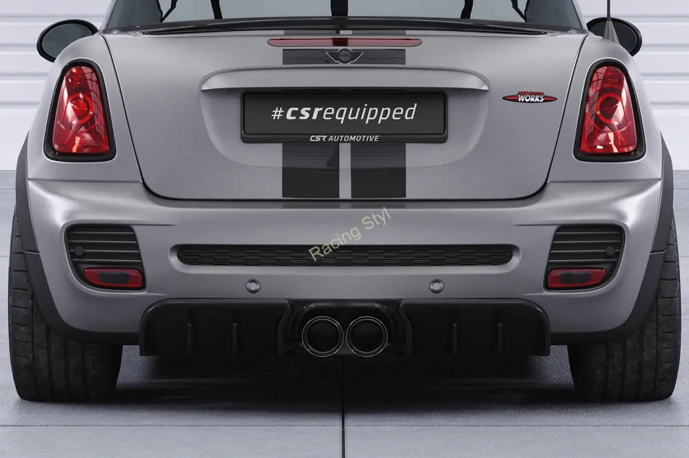 Mini R58/ R59 JCW spoiler na zadní nárazník difuzor Glossy Black CSR Lesk