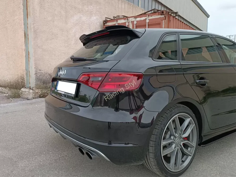 Audi S3/ A3 S-Line 8V/ 8V FL Hatchback/ Sportback spoiler nad zadní okno Glossy Black MD Design Lesk.