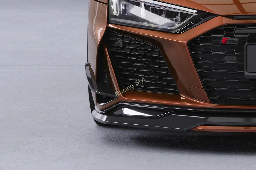 Audi R8 4S Facelift boční křidélka na přední nárazník Glossy Black CSR Lesk.