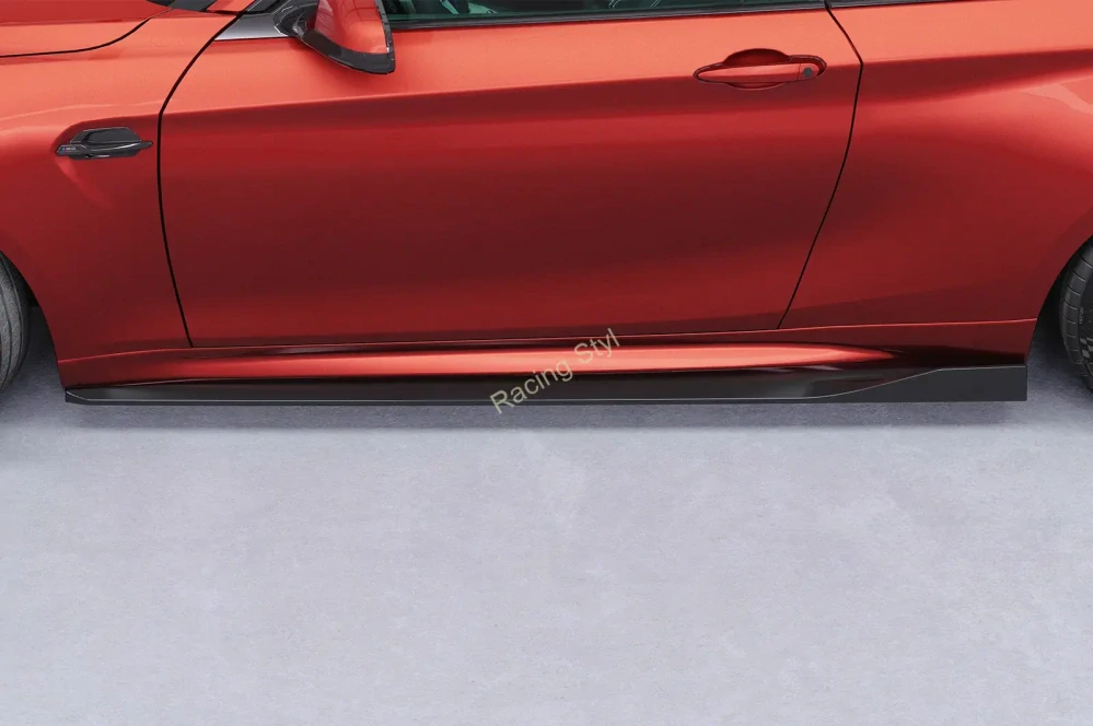 BMW M2 F87 nástavce na boční prahy Glossy Black CSR Lesk.