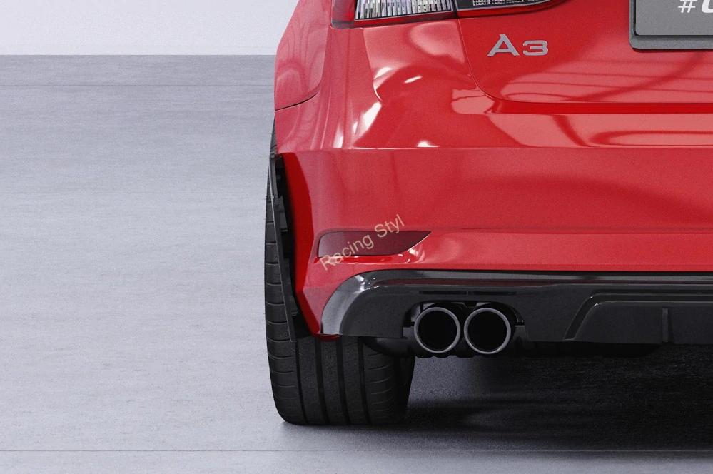 Audi A3 (8V) boční spoilery na zadní nárazník CSR Matt.