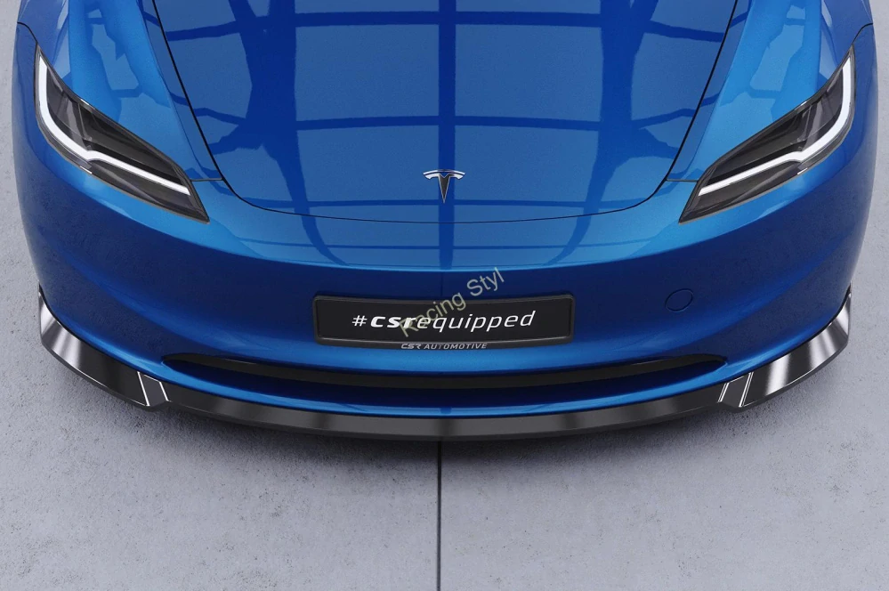 Tesla Model 3 Facelift přední spoiler lip Glossy Black CSR Lesk