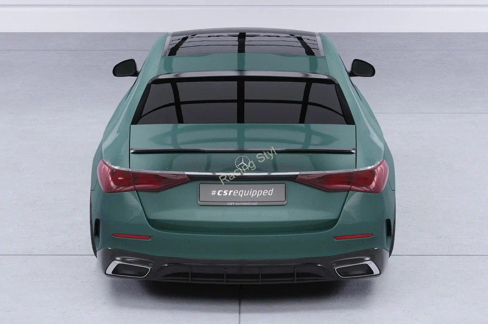Mercedes Benz E W214 Sedan spoiler kryt na zadní okno Glossy Black CSR Lesk.