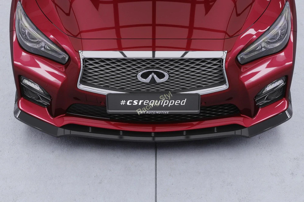 Infiniti Q50 přední spoiler lip Glossy Black CSR Lesk.