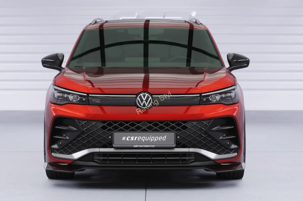 VW Tiguan 3 R-Line přední spoiler lip Glossy Black CSR Lesk
