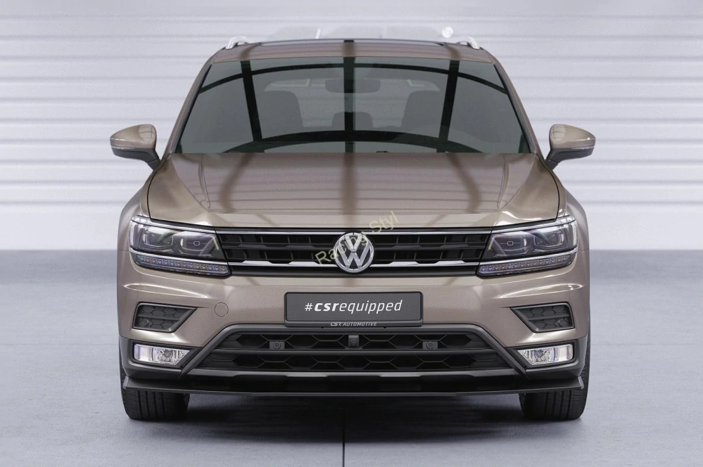 VW Tiguan 2 (Typ AD) Basis přední spoiler lipa Glossy Black CSR Lesk
