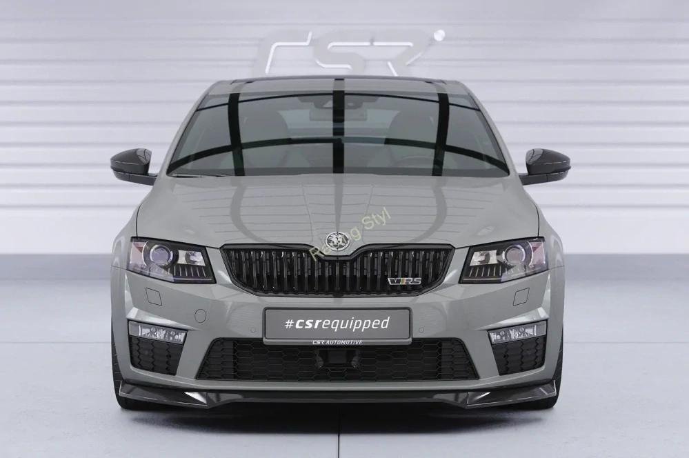 Škoda Octavia 3 5E RS přední spoiler lip Glossy Black CSR Lesk