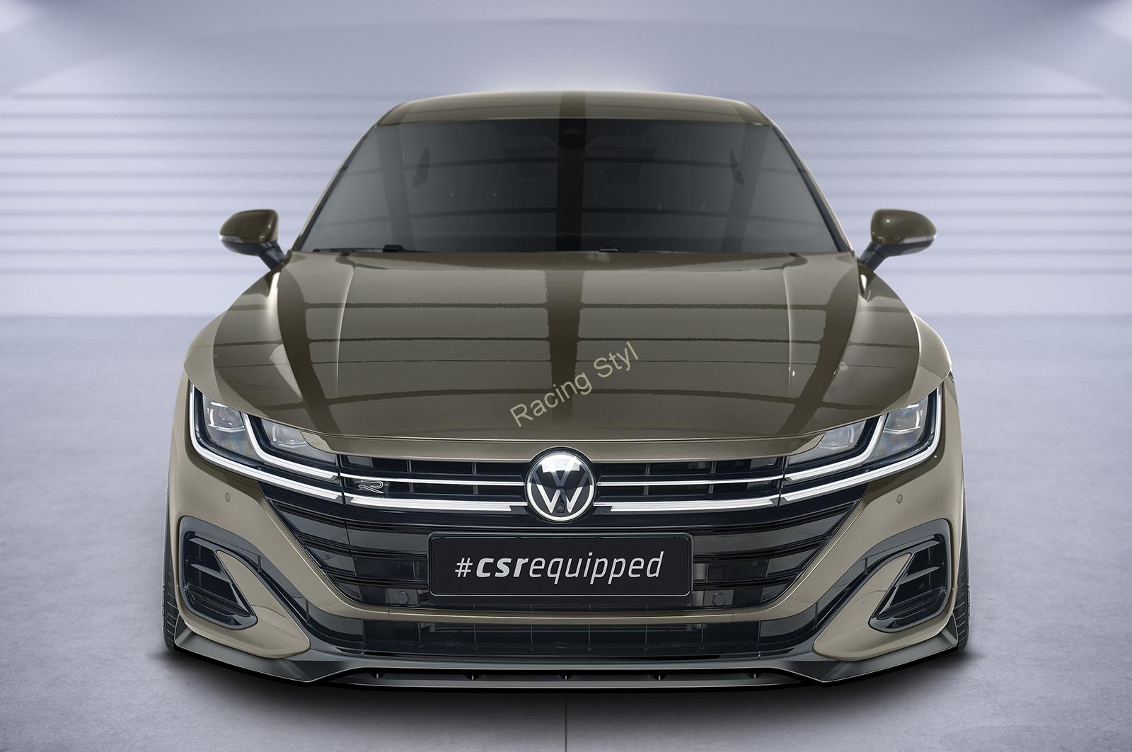 VW Arteon R-Line přední spoiler lip Glossy Black CSR Lesk