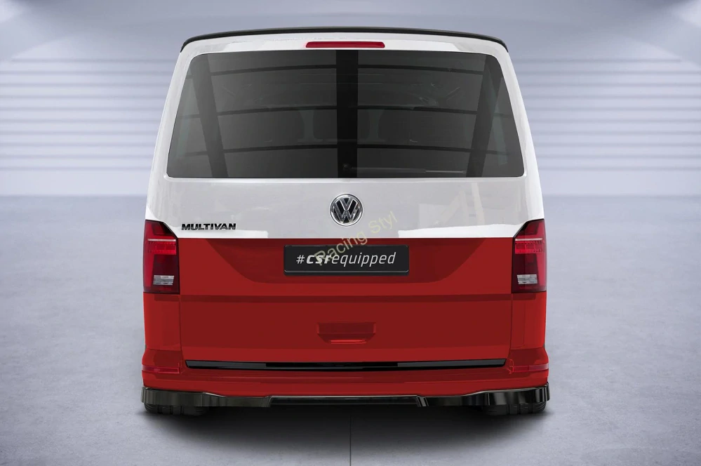 VW T6 / T6.1 Bus střešní spoiler na zadní dveře Glossy Black CSR Lesk.