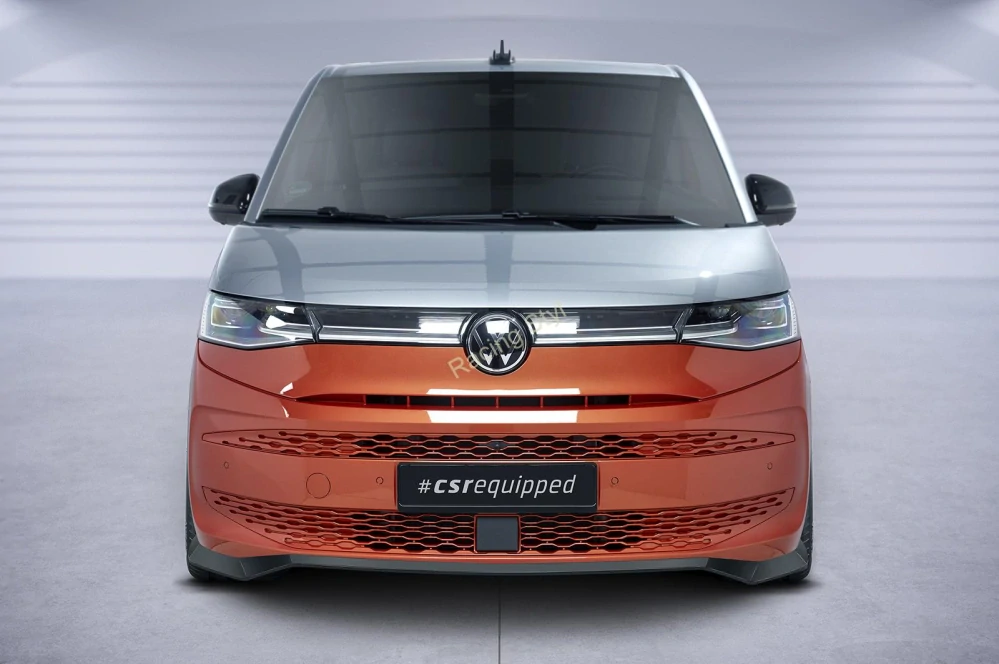 VW T7 přední spoiler lip Glossy Black CSR Lesk.