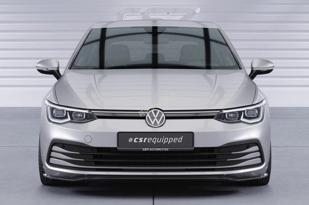 VW Golf 8 typ CD přední spoiler lipa Glossy Black CSR Lesk.