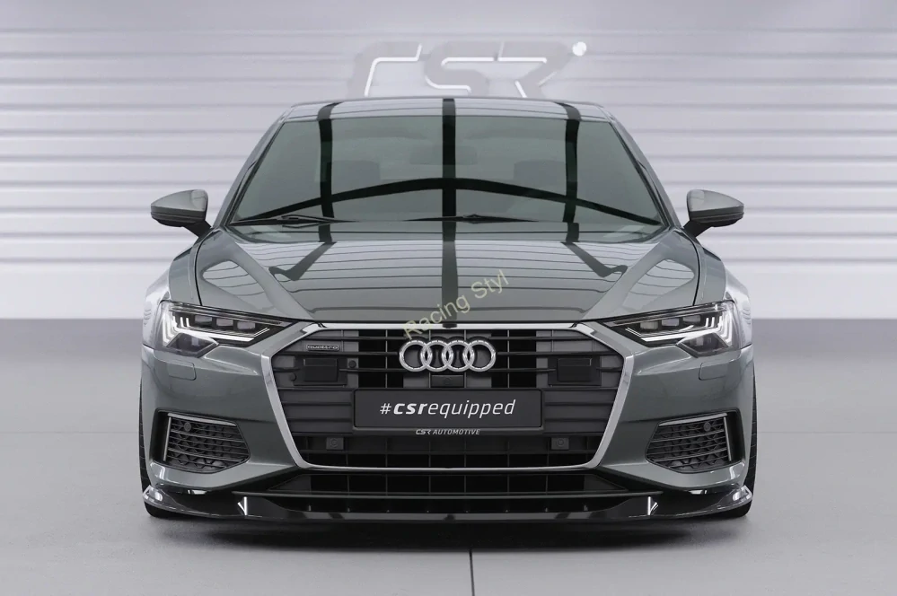 Audi A6 C8 (F2) přední spoiler lip Glossy Black CSR Lesk.
