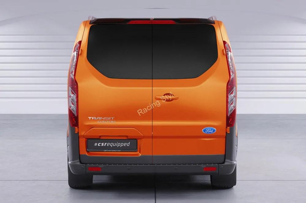 Ford Transit MK7 Custom střešní spoiler pro křídlové dveře Glossy Black CSR Lesk.