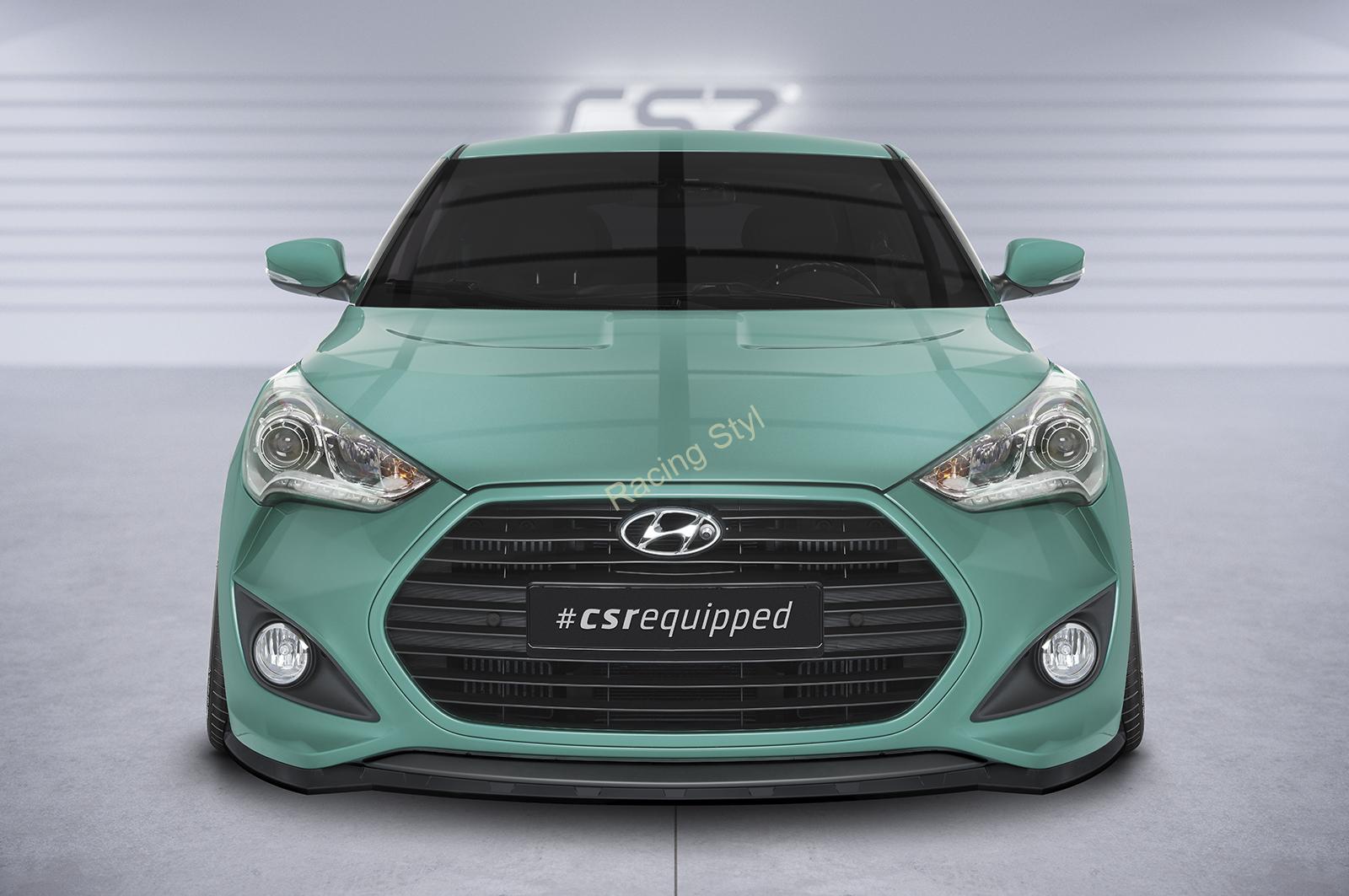 Hyundai Veloster MK1 Turbo přední spoiler lipa Glossy Black CSR Lesk.