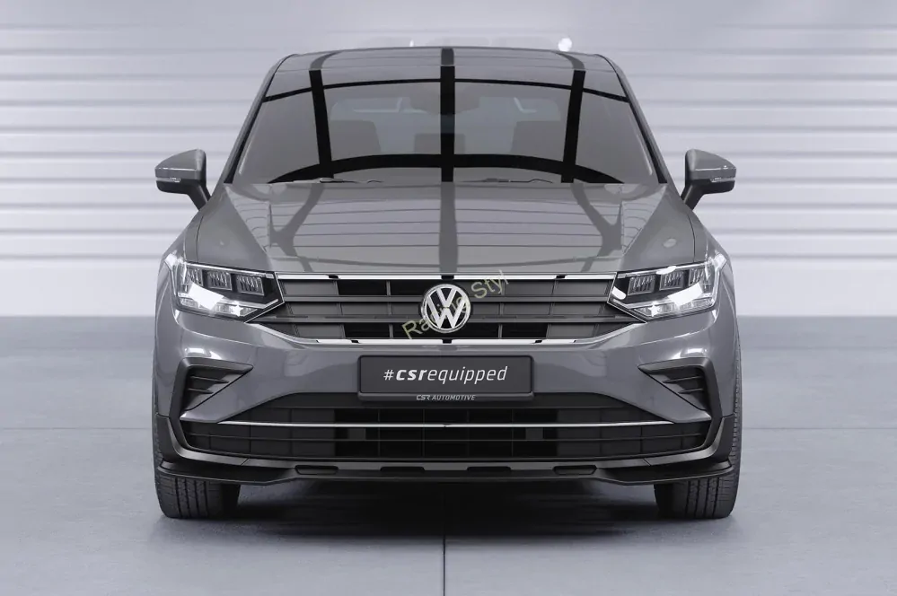 VW Tiguan 2 Facelift přední spoiler lipa Glossy Black CSR Lesk