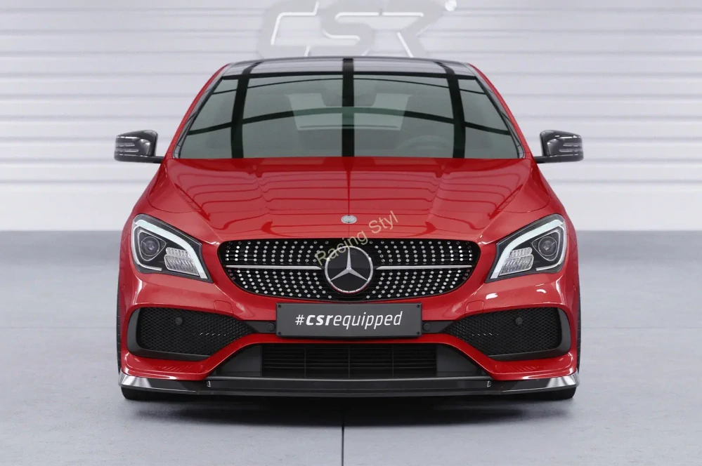 Mercedes Benz CLA 117 AMG-Line přední spoiler lip Glossy Black CSR Lesk
