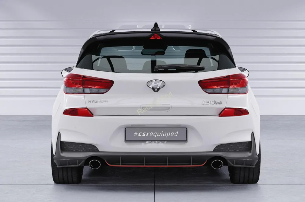 Hyundai I30 (PD) N boční spoilery na zadní nárazník Glossy Black CSR Lesk.