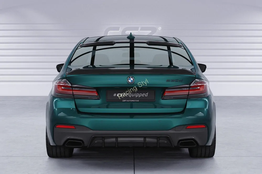 BMW 5 G30 Sedan spoiler na zadní okno Glossy Black CSR Lesk.