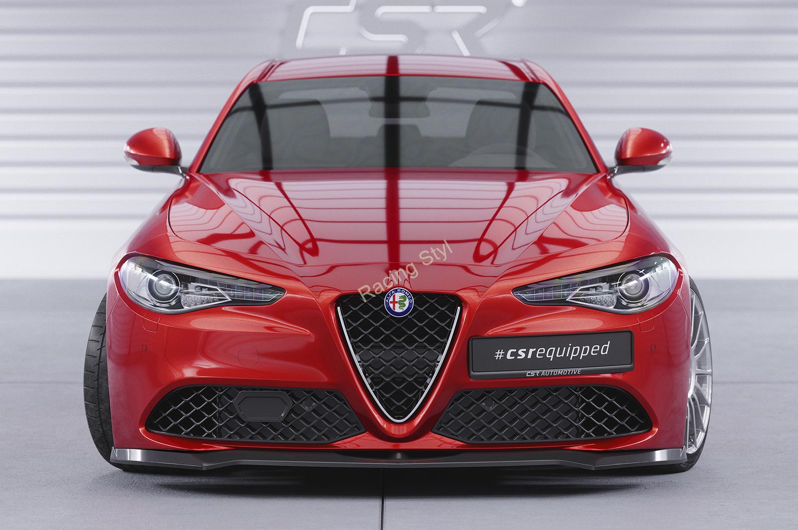 Alfa Romeo Giulia 952 Veloce přední spoiler lip Glossy Black CSR Lesk