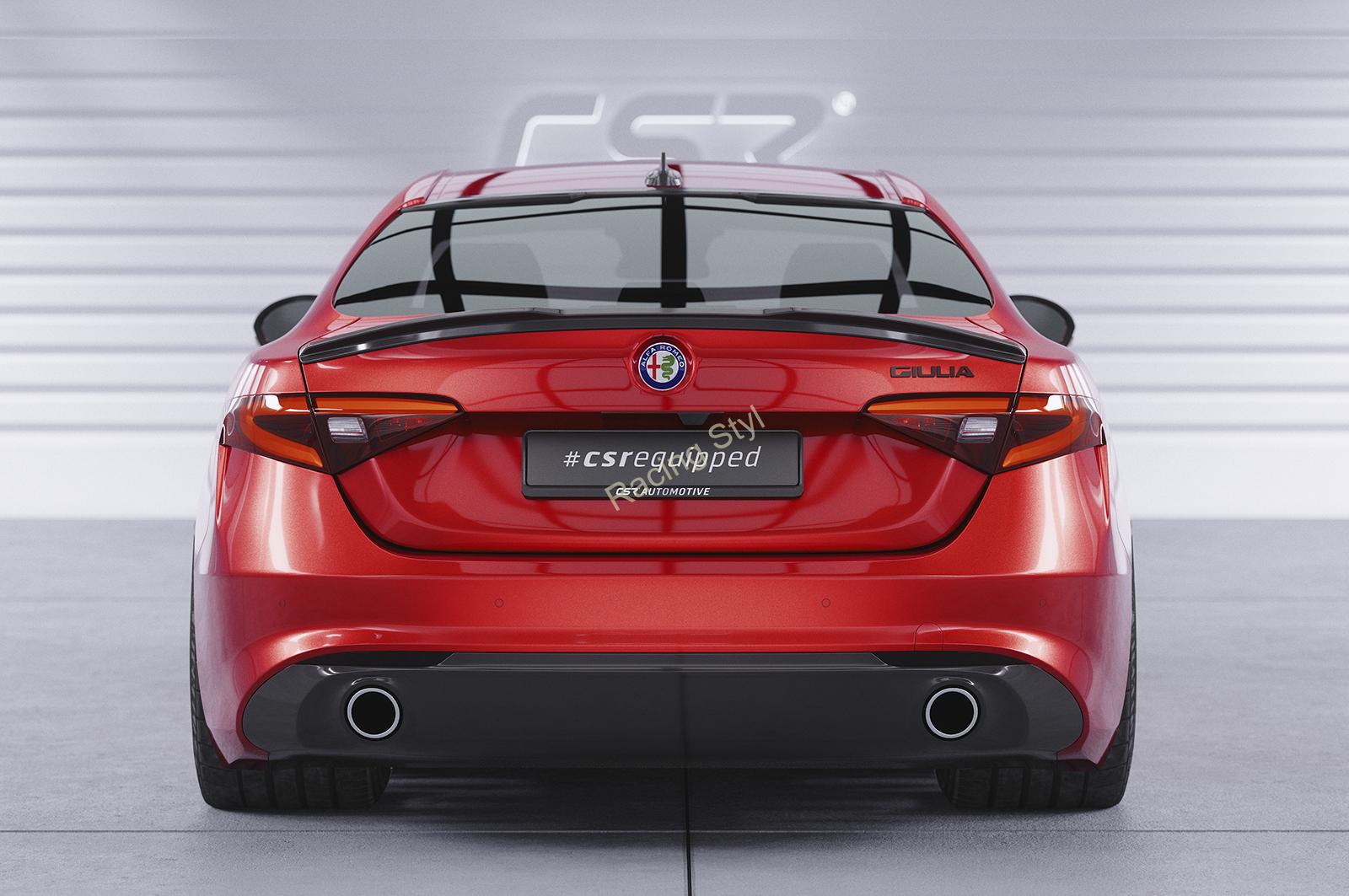 Alfa Romeo Giulia (Typ 952) spoiler na víko kufru Glossy Black CSR Lesk.
