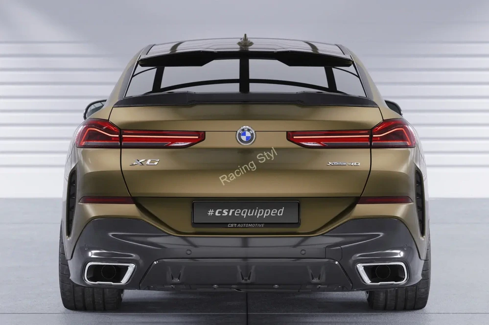BMW X6 (G06) spoiler pod zadní okno Glossy Black CSR Lesk.
