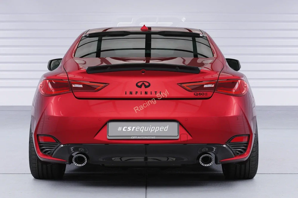 Infiniti Q60 spoiler na víko kufru Glossy Black CSR Lesk.