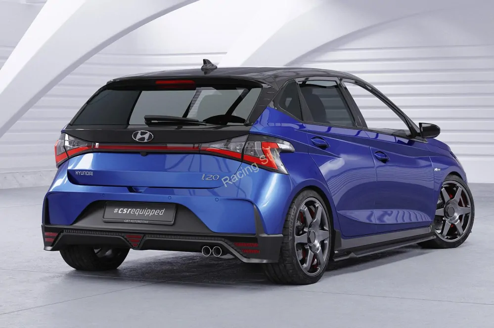 Hyundai I20 (BC3) N/ N-Line nástavce na boční prahy Glossy Black CSR Lesk.