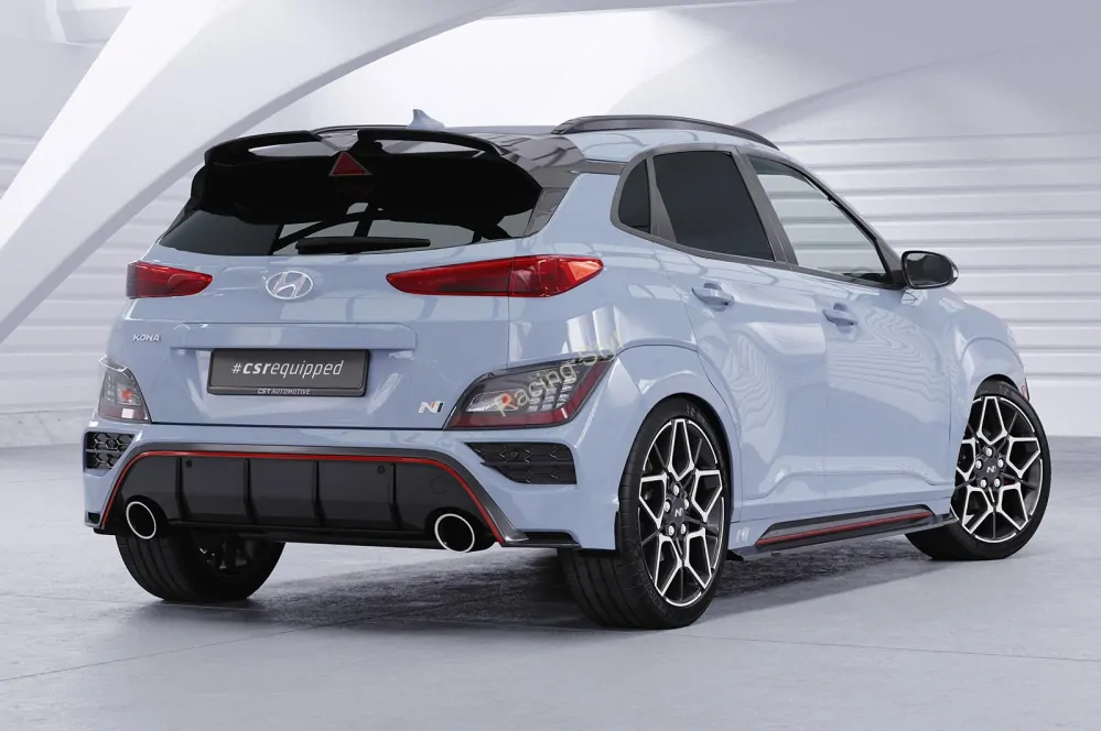 Hyundai Kona (1. gen.) N/ N-Line nástavce na boční prahy Glossy Black CSR Lesk.