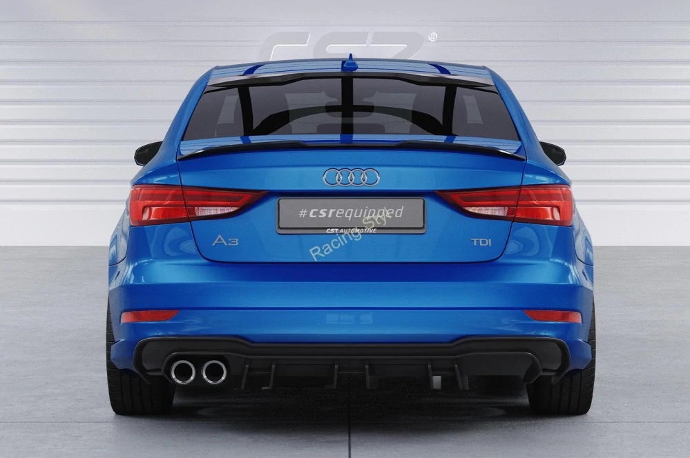 Audi A3 S-Line 8V Sedan/ Cabrio spoiler na zadní nárazník Glossy Black CSR Lesk.