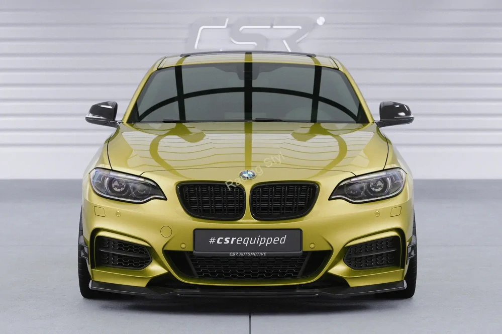 BMW 2 F22/ F23 M-Paket/ M2 boční spoilery na přední nárazník Glossy Black CSR Lesk