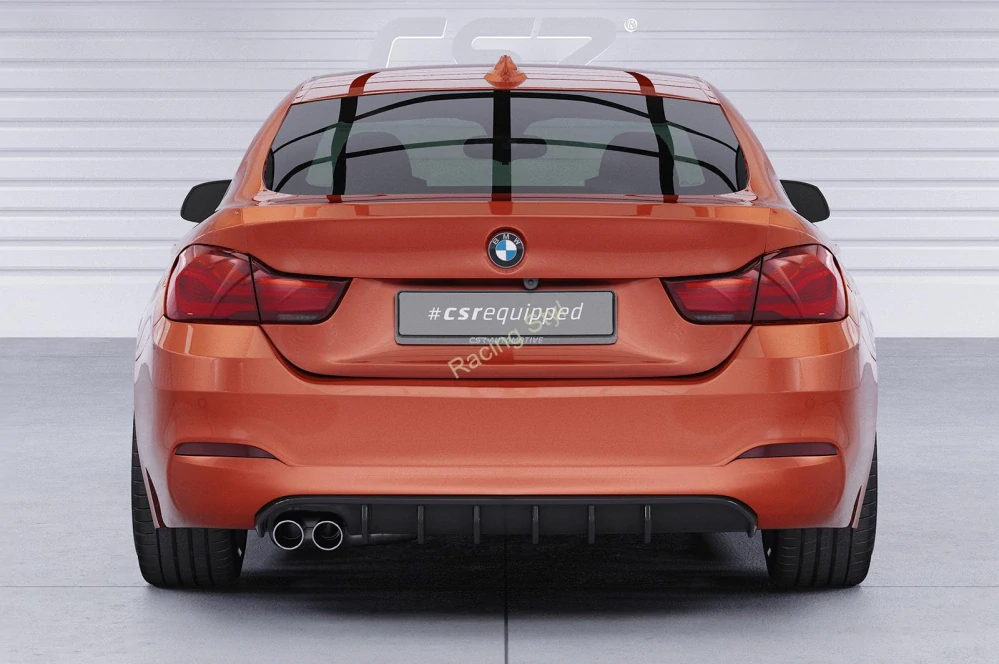 BMW 4 F36 Grand Coupe LCI spoiler na zadní nárazník Glossy Black CSR Lesk.
