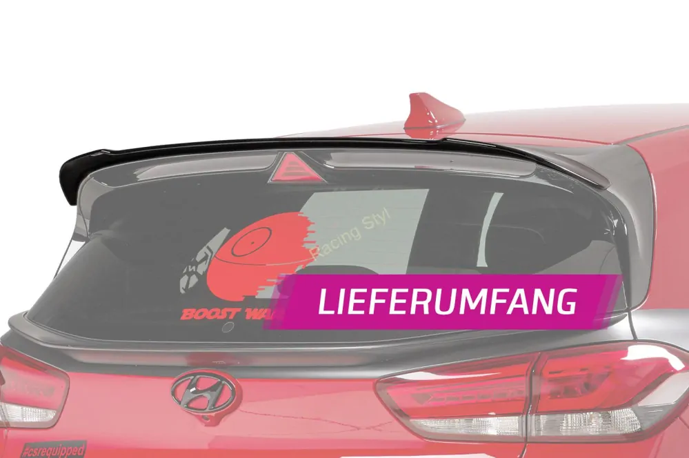 Hyundai I30 N (PD) N spoiler na zadní křídlo Glossy Black CSR Lesk.