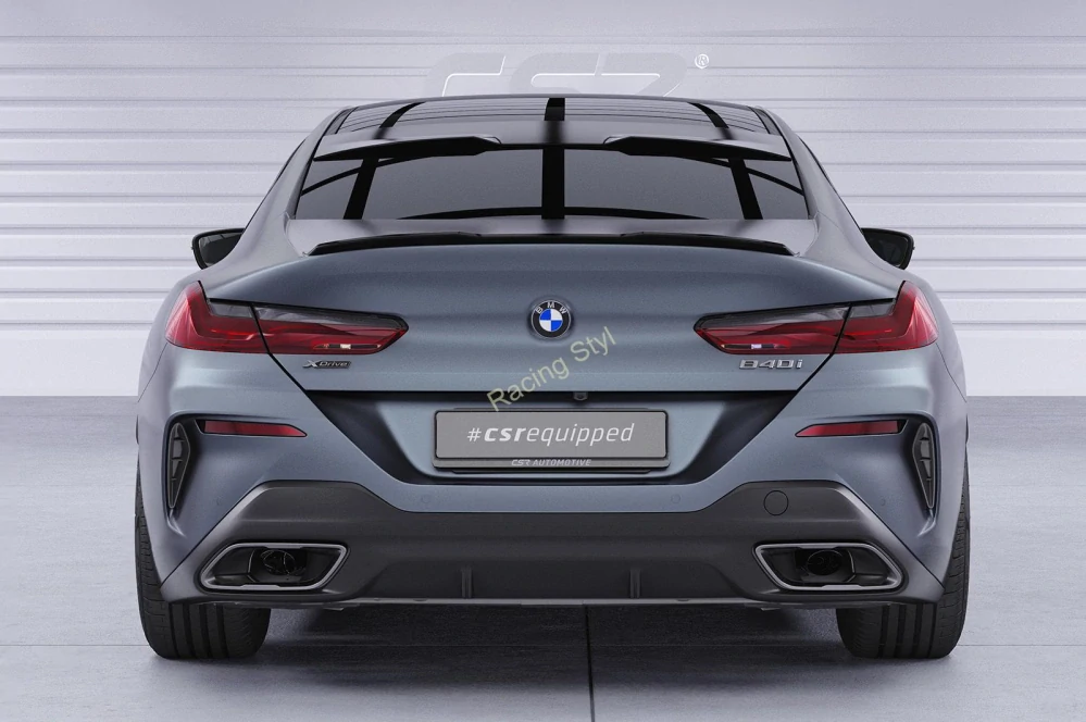 BMW 8 G16 Grand Coupe spoiler na víko kufru Glossy Black CSR Lesk.