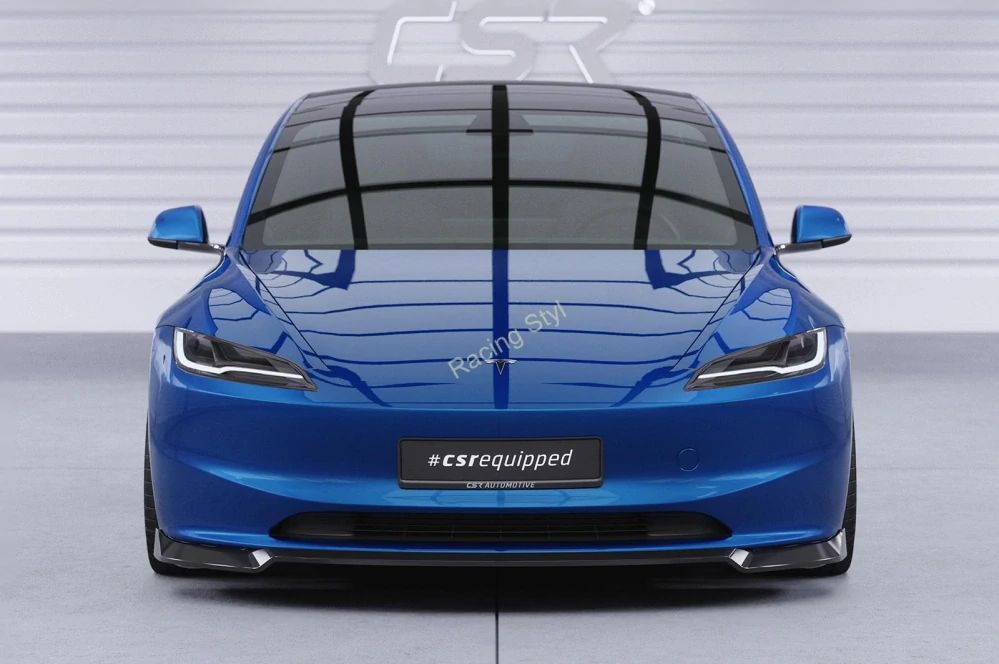 Tesla Model 3 Facelift přední spoiler lip Glossy Black CSR Lesk