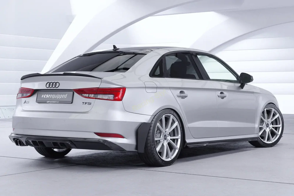 Audi A3 8V Sedan nástavce na boční prahy Glossy Black CSR Lesk.