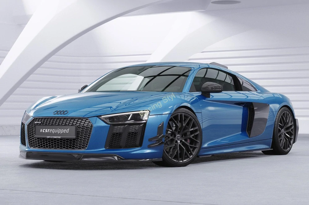 Audi R8 Typ 4S boční aero panely Glossy Black CSR Lesk.