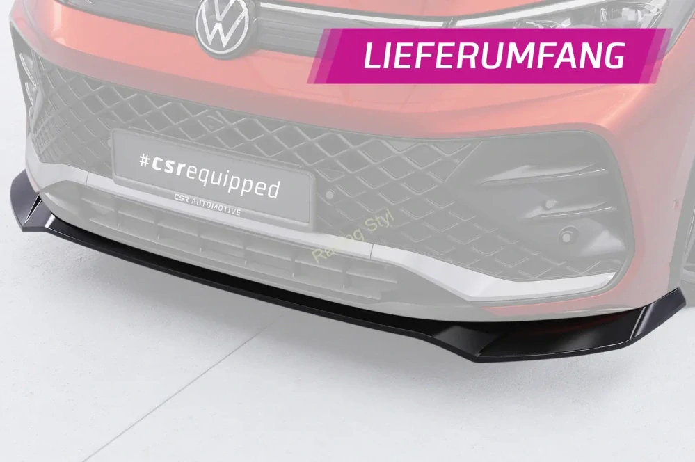 VW Tiguan 3 R-Line přední spoiler lip Glossy Black CSR Lesk