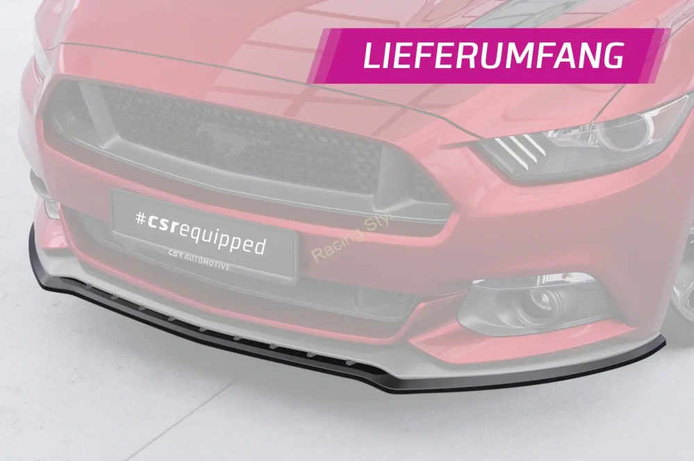 Ford Mustang VI přední spoiler lip Glossy Black CSR Lesk