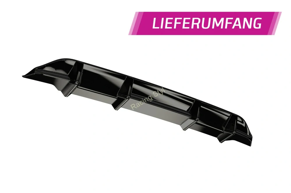BMW 4 G22/G23 M-Paket a M440 spoiler na zadní nárazník Glossy Black CSR Lesk.