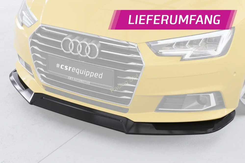 Audi A4 B9 typ 8W přední spoiler lip Glossy Black CSR Lesk