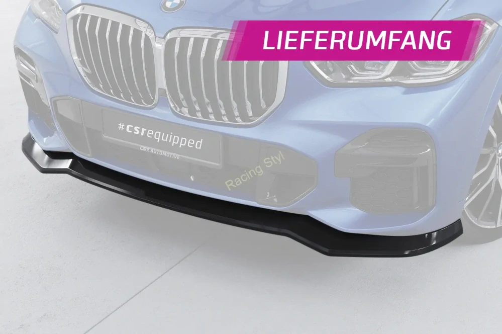 BMW X5 G05 M-Paket přední spoiler lipa Glossy Black CSR Lesk