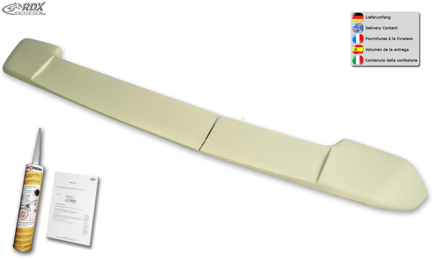 CITROEN Berlingo, PEUGEOT Partner & Rifter, OPEL Combo, TOYOTA ProAce City střešní spoiler RDX pro křídlové dveře